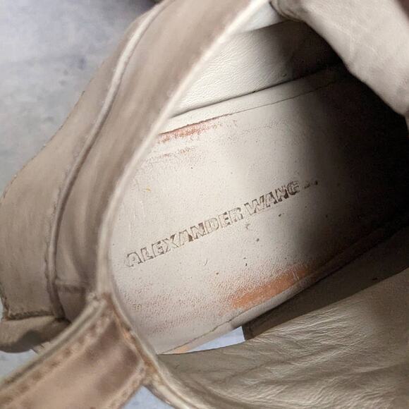 Alexander Wang Dakota Cut Out Lace Up Booties in Cement, Size 38 - Picture 8 of 10